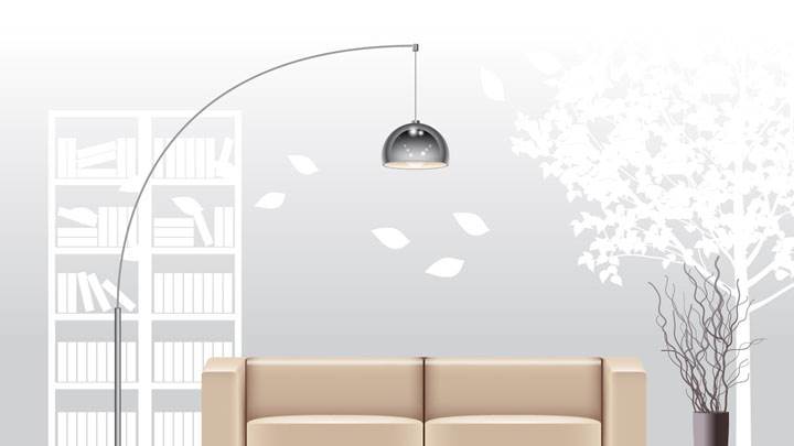White Digital Background And Sofa Closeup